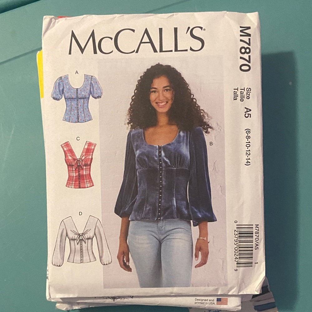 mccall’s blouse sewing patterns